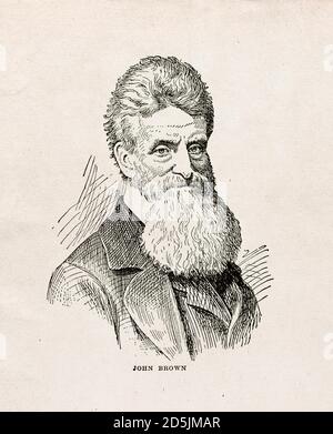 Porträt von John Brown (Abolitionist). John Brown (1800 - 1859) war ein amerikanischer Abolitionist, einer der ersten weißen Abolitionisten zu befürworten und PR Stockfoto