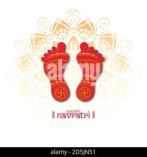 Durga Puja Feier Poster. Graba Tanz und dandiya Nacht abstrakt. Bannerdesign. Stock Vektor