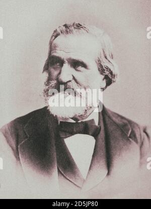 Giuseppe Verdi (1813 – 1901) war ein italienischer Opernkomponist. Stockfoto