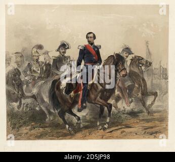 Louis-Napoleon Bonaparte, Präsident der Republik am 5. Januar 1852 wiedergewählt: Print. Von Andrieux, A. Stockfoto