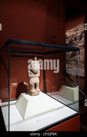 Monolith des Menschen, Pukara Kultur, Präkolumbian, "National Museum of Archaeology, Anthropology and History of Peru", Lima, Peru, Südamerika Stockfoto