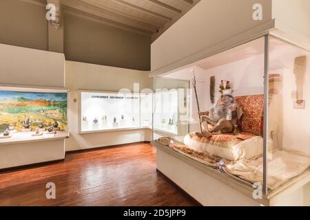 Galerie der Chimu- und Sicanischen Kultursammlung, 'Nationalmuseum für Archäologie, Anthropologie und Geschichte Perus', Lima, Peru, Südamerika Stockfoto