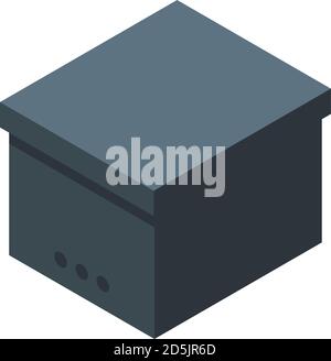 Gepackte Black Box Symbol, isometrischer Stil Stock Vektor