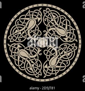 Uraltes keltisches, mythologisches Symbol des Vogels. Keltisches Knotenornament Stock Vektor