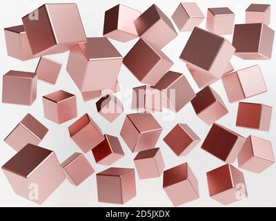Illustration von abstrakten 3d Würfel Hintergrund. 3d-Rendering Stockfoto