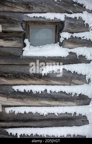 Iso Syote; Blockhütte; Finnland Stockfoto