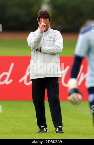 Englands Trainer Fabio Capello beim Training Stockfoto