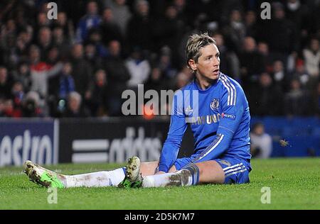 Chelseas Fernando Torres zeigt seine Frustration, dass er erst spät in der zweiten Halbzeit einen Elfmeter erhalten hat Stockfoto