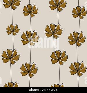 Nahtloses Muster mit Blumen für Textilien, Tapeten und Geschenkpapier Stockfoto