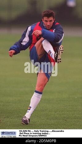 10-JUN-96 ... Schulungen In Italien. Alessandro Del Piero in der Ausbildung heute Stockfoto