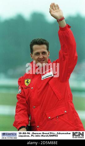 28-JUL-96 ..großer Preis von Deutschland. Schumacher-Sequenz Stockfoto