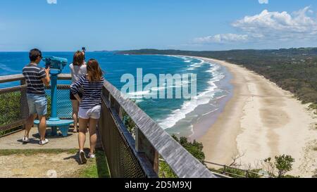 Byron Bay, New South Wales, Australien. Talow Beach grenzt an den Arakwal National Park. (Der Park ist nach dem Arakwal, einem indigenen Volk, benannt Stockfoto