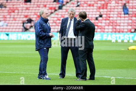 England Manager Roy Hodgson (Mitte) Stockfoto