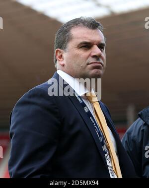 Australien Cheftrainer Ange Postecoglou Stockfoto