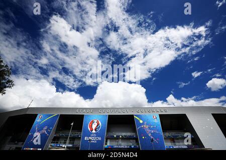 Eine allgemeine Ansicht des Stade Geoffroy Guichard Stockfoto