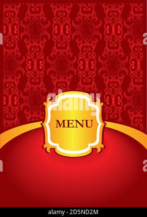 Vektor-Illustration von Restaurant Menü Cover-Design Stock Vektor