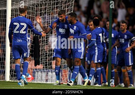 Jack Storer von Birmingham City feiert das Tor zum Eröffnungstreffer Port Vale Stockfoto