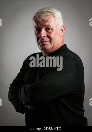 Crawley Town Manager Dermot Drummy während der EFL-Manager-Funktion Schießen Stockfoto