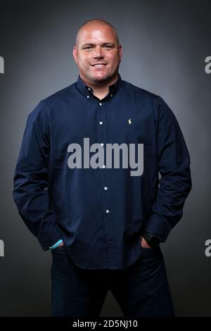 Morecambe Manager Jim Bentley während des EFL Managers Feature Shoot Stockfoto