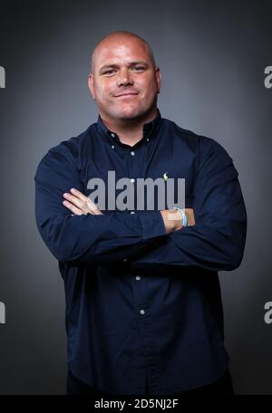 Morecambe Manager Jim Bentley während des EFL Managers Feature Shoot Stockfoto