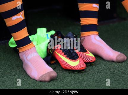 Eine allgemeine Ansicht der Jonjo Shelvey Stiefel von Newcastle United während Das Freundschaftsspiel vor der Saison im St James' Park Stockfoto