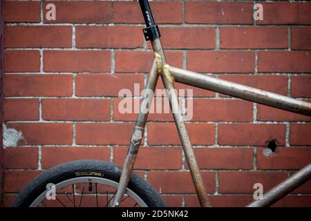 Handgemachtes Minivelo Fahrrad Stockfoto