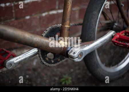 Handgemachtes Minivelo Fahrrad Stockfoto