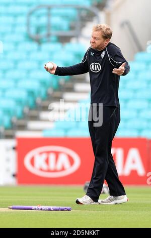 Gareth Batty aus Surrey Stockfoto