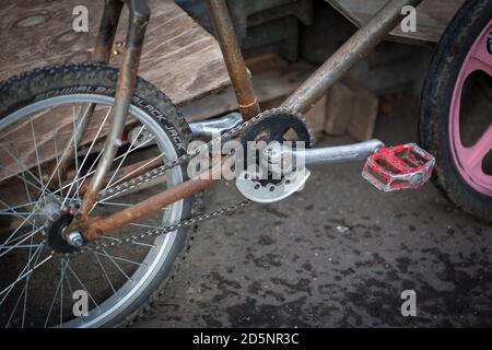 Handgemachtes Minivelo Fahrrad Stockfoto