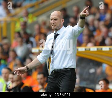 Lesemanager Jaap Stam Gesten auf der Touchline Stockfoto
