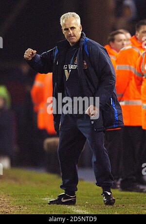 Sunderland-Manager Mick McCarthy feiert ihren Sieg Stockfoto