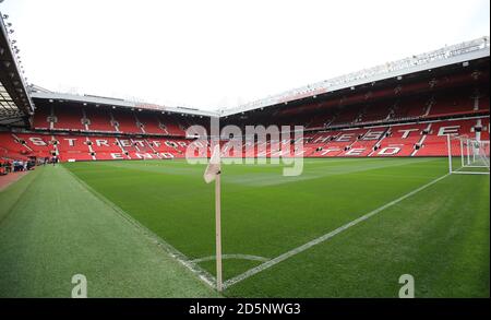 Ein allgemeiner Blick in Old Trafford vor dem Spiel zwischen Manchester United und Southampton. Stockfoto