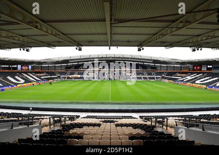 Eine allgemeine Ansicht des KCOM Stadions, Heimat von Hull City Stockfoto