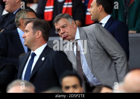 England Manager Sam Allardyce auf den Tribünen. Stockfoto