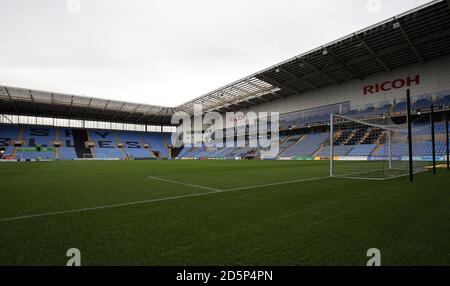 Ein allgemeiner Blick auf die Ricoh Arena vor dem Sky Bet League 1 Spiel zwischen Coventry City und Oldham Athletic. Stockfoto