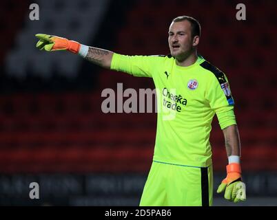 Torwart Mitchell Beeney aus Crawley Town Stockfoto