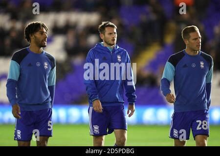 L-R: Ryan Shotton, Jonathan Grounds und Michael Morrison in Birmingham City Stockfoto