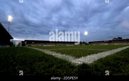 Ein allgemeiner Blick auf den Platz im Pirelli Stadion Vor dem Anpfiff Stockfoto