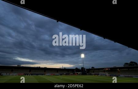 Ein allgemeiner Blick auf den Platz im Pirelli Stadion Vor dem Anpfiff Stockfoto