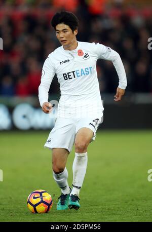 Ki Sung-Yueng der Stadt Swansea Stockfoto