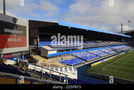 Ein allgemeiner Blick auf St Andrew's vor dem Start vor dem Sky Bet Championship Spiel zwischen Birmingham City und Bristol City. Stockfoto