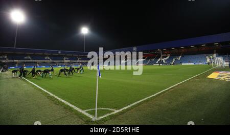 Ein allgemeiner Blick in Loftus Road vor dem Spiel zwischen Queens Park Rangers' und Derby County. Stockfoto