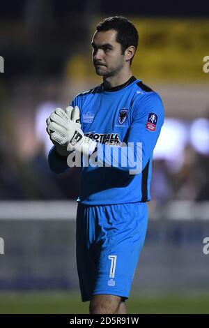 AFC Wimbledon Torwart James Shea Stockfoto