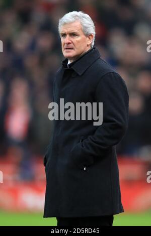 Stoke City-Manager Mark Hughes Stockfoto