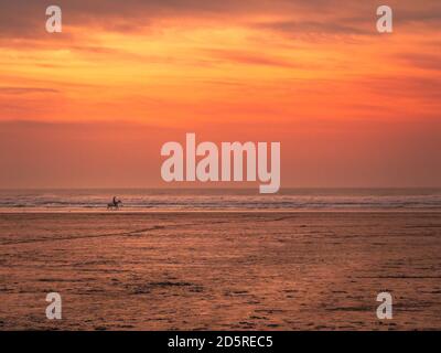 Perranporth Beach, Cornwall England Stockfoto
