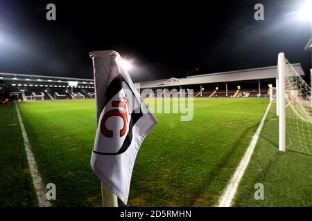 Ein allgemeiner Blick auf das Craven Cottage vor dem Himmel Bet Championship Match zwischen Fulham und Nottingham Forest Stockfoto