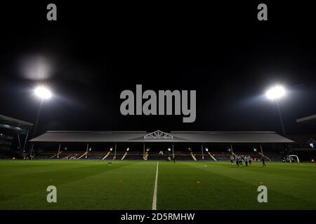 Ein allgemeiner Blick auf das Craven Cottage vor dem Himmel Bet Championship Match zwischen Fulham und Nottingham Forest Stockfoto