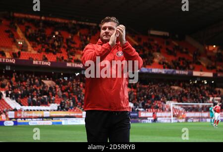 Charlton Athletic Manager Karl Robinson Stockfoto