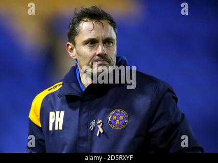 Shrewsbury Town Manager Paul Hurst Stockfoto