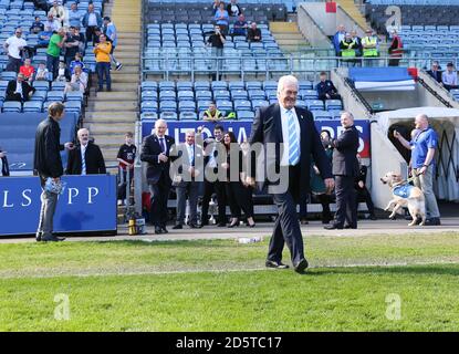 Der ehemalige Coventry City Spieler Jeff Blockley während der Legends Parade Stockfoto